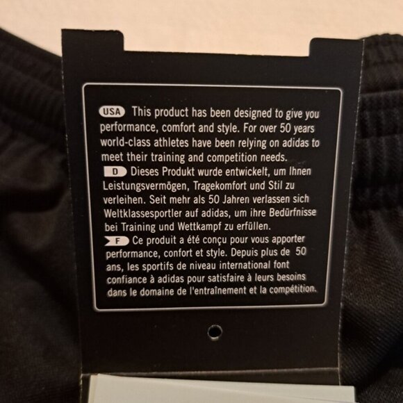 Adidas Trussie girls size Large soccer shorts, all black with white accent, NWT - Picture 3 of 6